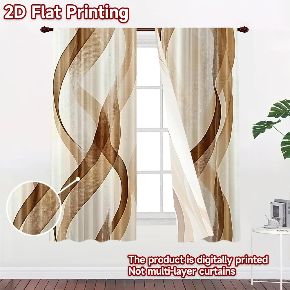 2D flat Photography Backdrop Popular Background cloth Brown Waves 100% Polyester Vibrant Reunion Perfect for Suitable for
