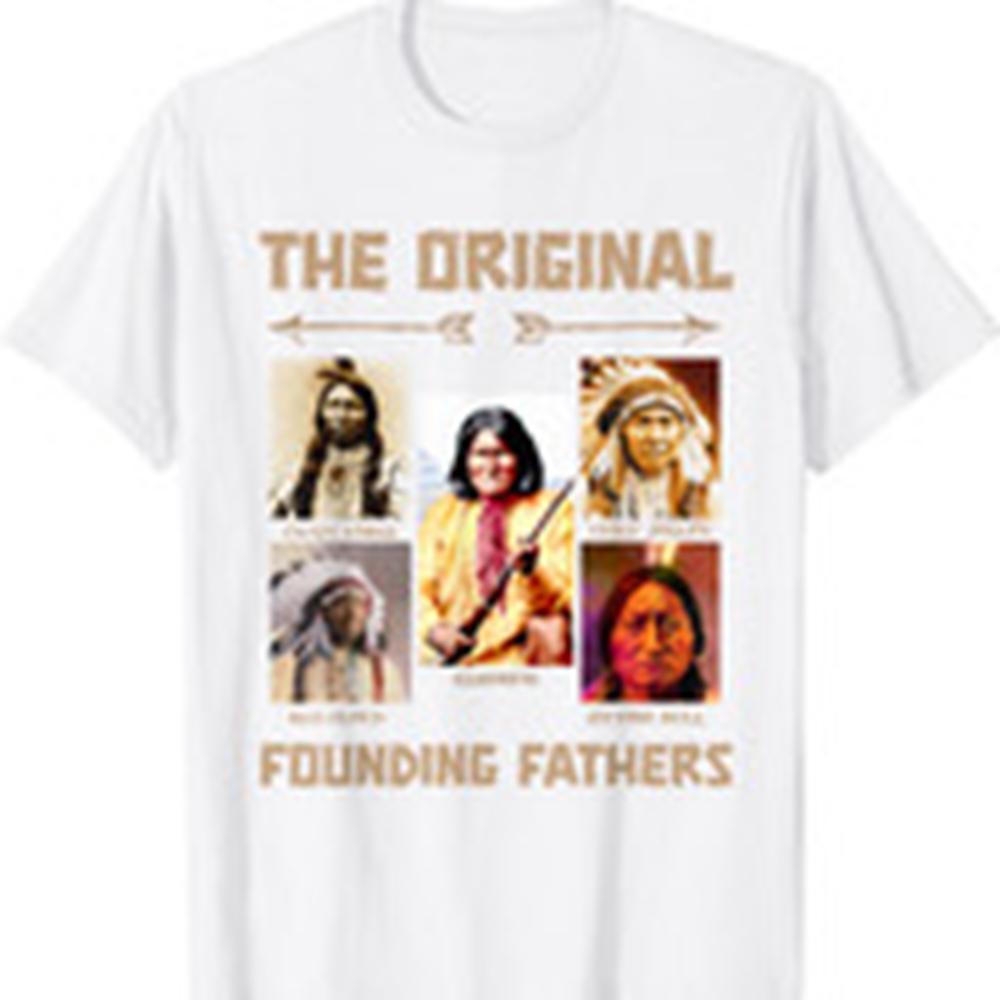 Das Original Gründerväter Native American Unisex T-Shirt Streetwear Hohe Qualität O-Ausschnitt Kurzarm T-Shirt Tops 50914