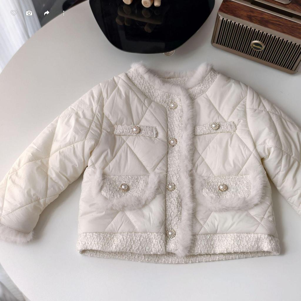 Szykowne zimowe dziecięce płaszcze z podszewką polarową, jednorzędowe