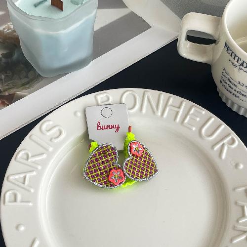 Autumn and Winter Lace Embroidery Bow Children's Hairpin Cute Girl Hair Ring Head Rope Girl Headdress Hair Accessories
