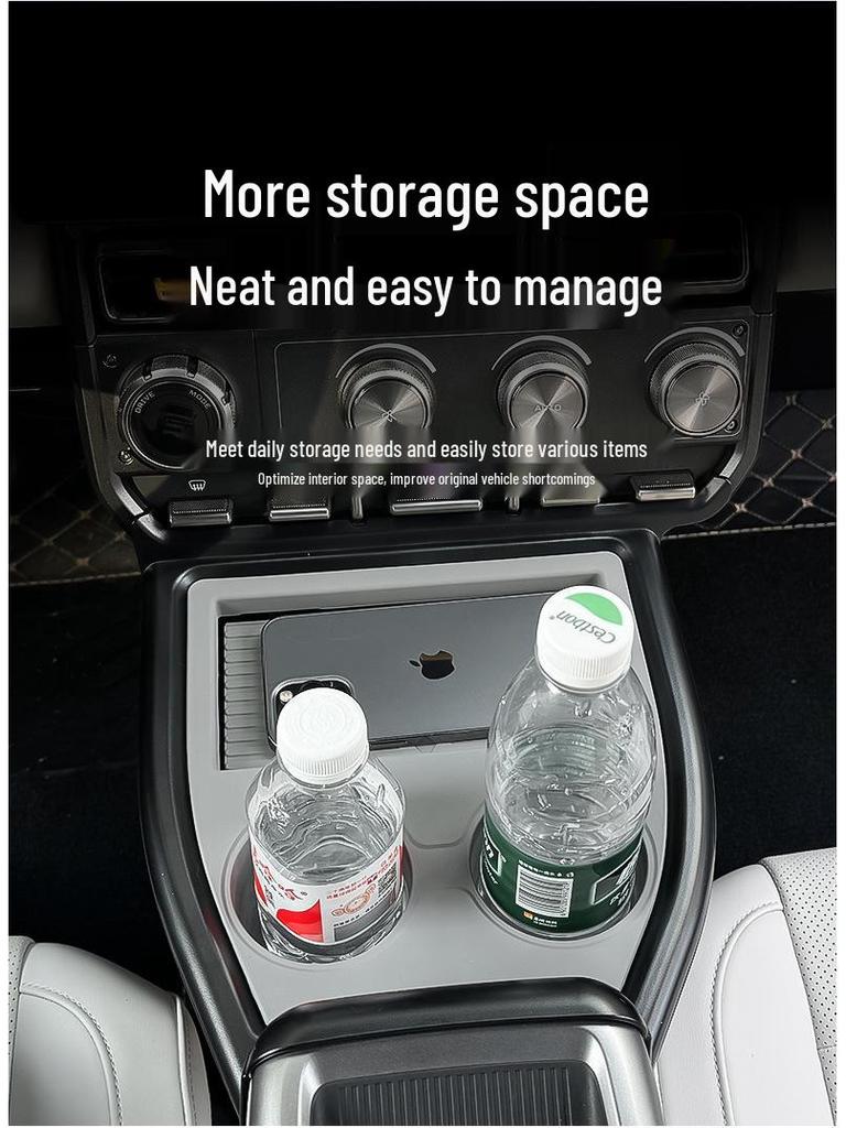 Essential Upgrade: Front Center Console Organizer for Chery iCAR Super V23 with Storage Compartments & Cup Holders