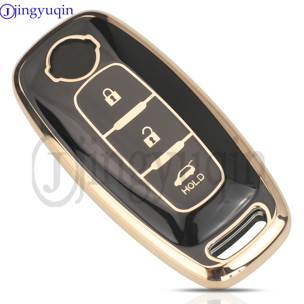 Jingyuqin Soft Tpu Car Key Case 3/4/5 Buttons For Nissan Rouge Kicks Pathfinder J12 Ariya Altima Rogue Qashqai Bluebird Sylphy