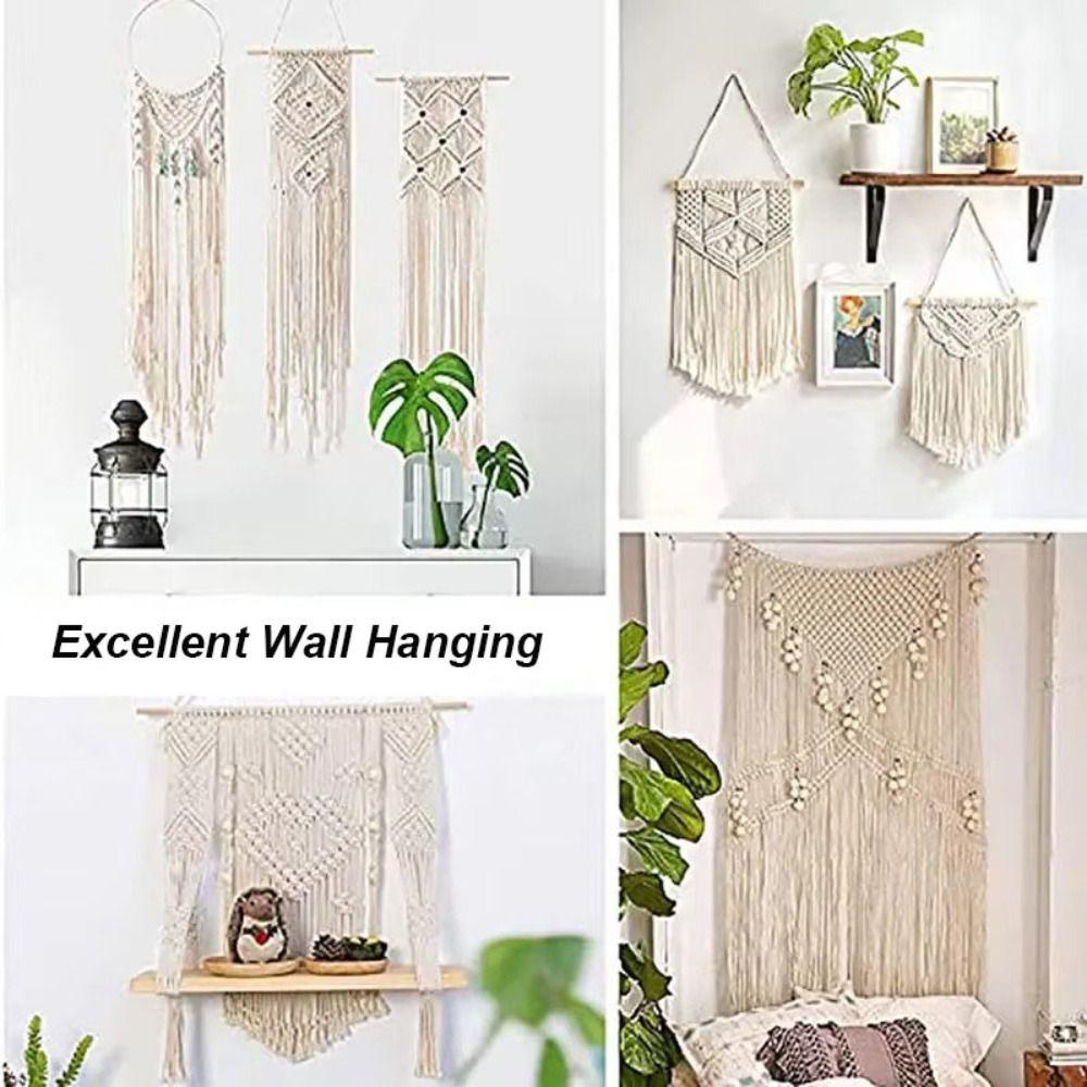 50/100M Macrame Cord Thread Beige Craft Cord New Macrame Rope  Home Decor