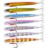 10G 20G 30G 40G 60G  Long Metal Jig Fishing Lure Slow Cast Jigging Spoon Sea Bass Lure Artificial Bait Tackle Random 3/5 Pieces