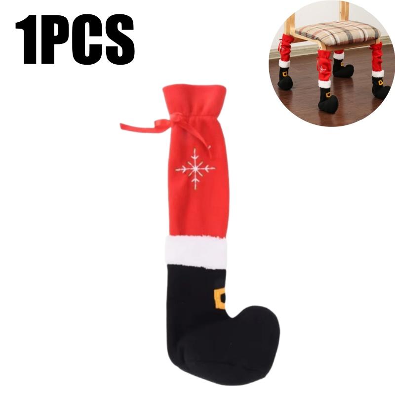 

Рождественские чехлы на ножки стульев, чехлы на ножки мебели, подкладки на ножки столов и стульев, защита пола для рождественских вечеринок, украшения для ужина