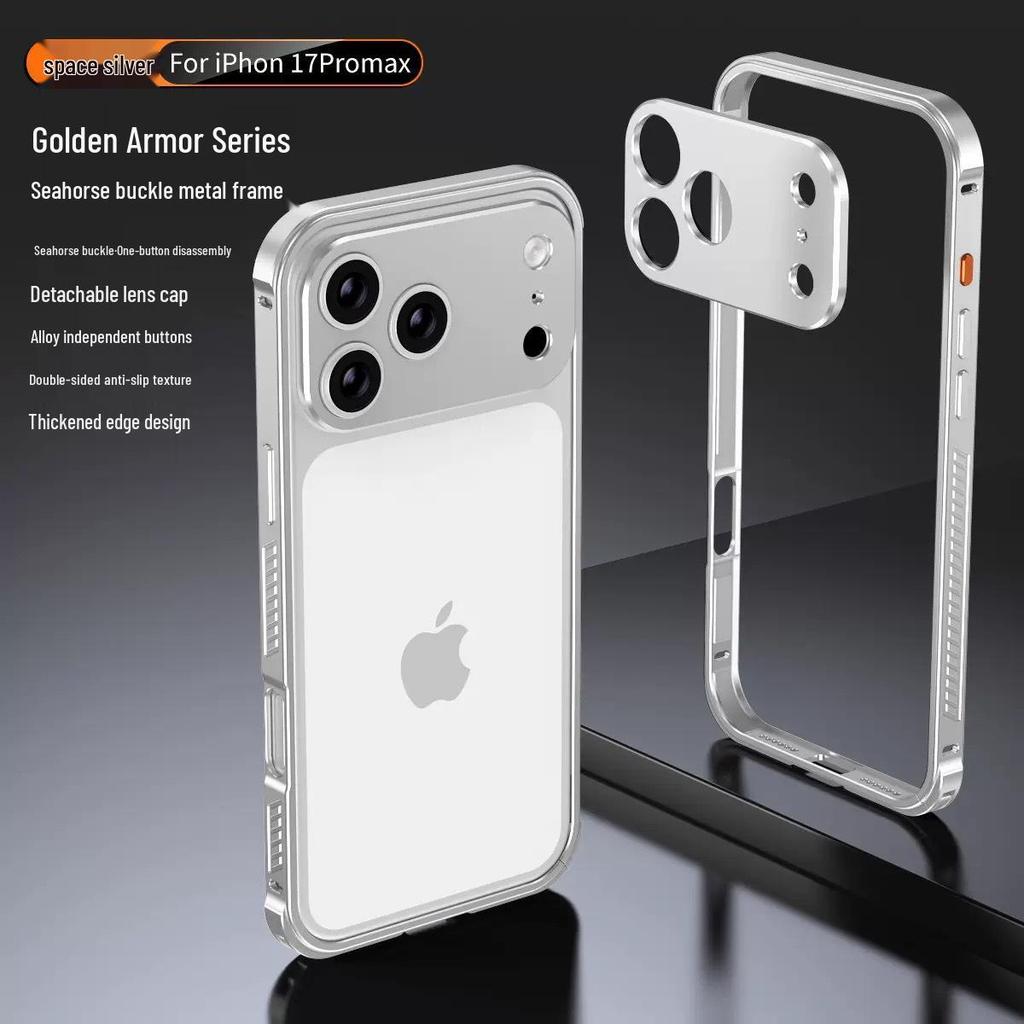 Apple iPhone 15 Pro Max Metallrahmen mit Objektivabdeckung Hülle