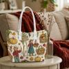 Cute Farm Harvest Pattern Large Tote Bag Versatile Casual Lightweight Women Daily Shoulder Bag