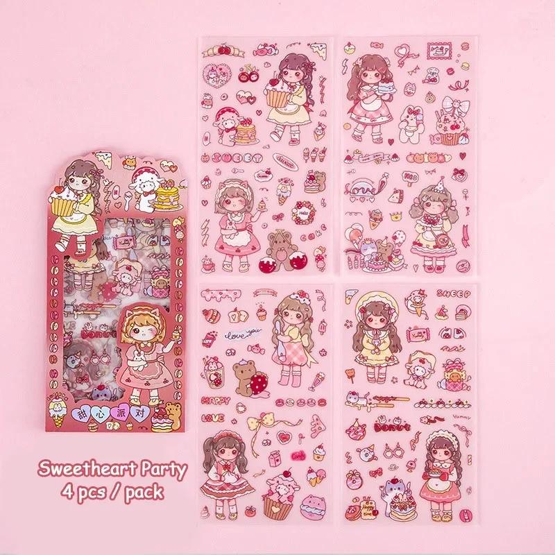 Kawaii Girl Stickers Cute DIY Scrapbooking Journal Decor Princess Stickers Kids Gift Stationery School Supplies