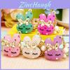 Stylish Rhinestone Rabbit Keyring Colorful And Cute Metal Keychain Ideal For Birthdays