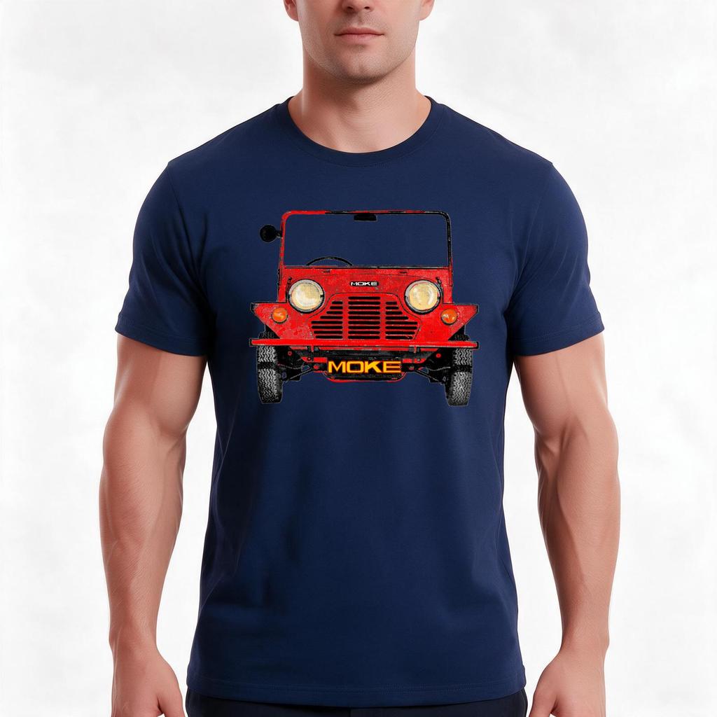 Classic Vintage Mini Moke Pop Art Tshirt Summer Casual Cotton Tee Oversized Streetwear Tops Vintage Graphic Print