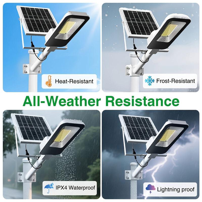 4 sets of outdoor waterproof solar lamps, 6000mAh solar street lamps, suitable for outdoor lighting from dusk to dawn