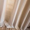 Jingga Crochet Splicing Tassel Sheer Curtain