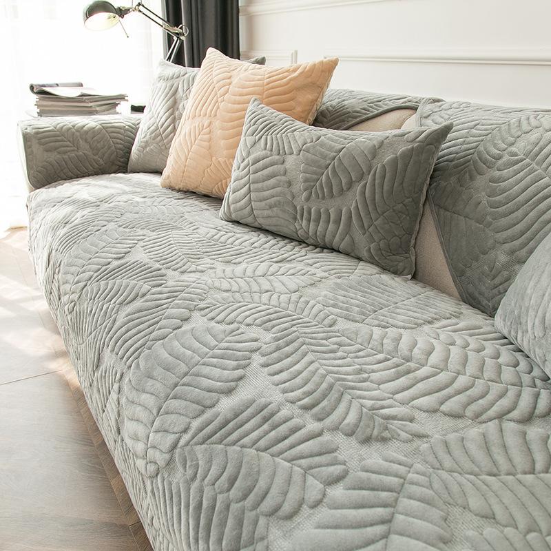 Milchsamt Sofakissen Winterstil Einfach Plüsch Verdickt Rutschfest Sofakissenbezug Bezugsstoff