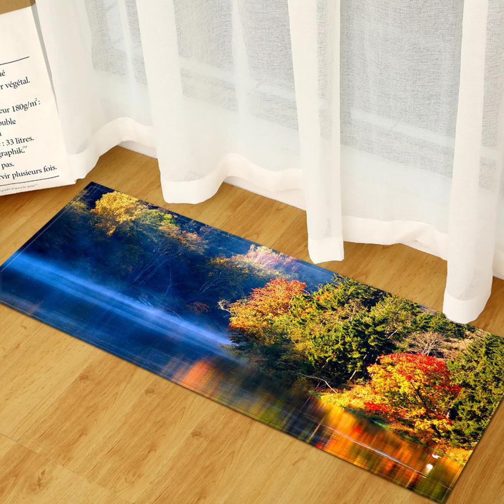 Landscape Home Door Mat Kitchen Long Bathroom Non-Slip Mat Living Room Carpet Floor Mat