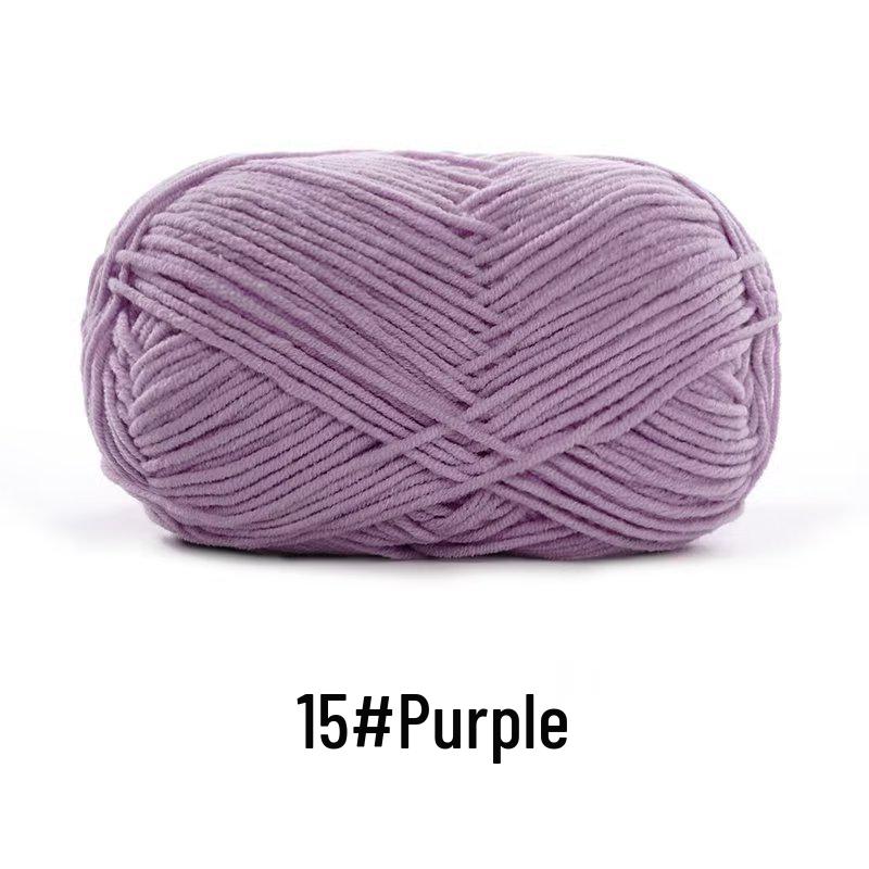 Suhe Meng Xiaoxiao 4-Ply Combed Cotton Milk Yarn for DIY Knitting: Blanket, Hat, Scarf Projects
