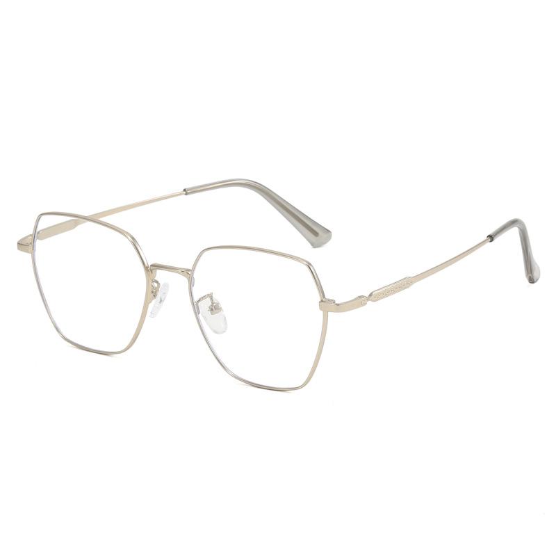 New myopia glasses frame can be equipped with lenses retro metal plain large frame gold silk edge eye frame male HC