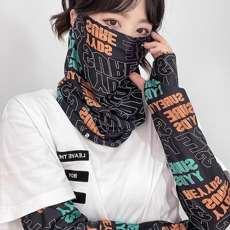 Fahrrad-Sonnenschutz-Gesichtsmaske (Vollgesichts-) für Frauen; Sommer-Mikrofaser-Nackenschal für Herren; Outdoor Sonnenschutz-Gesichtsmaske mit Ohrschlaufen
