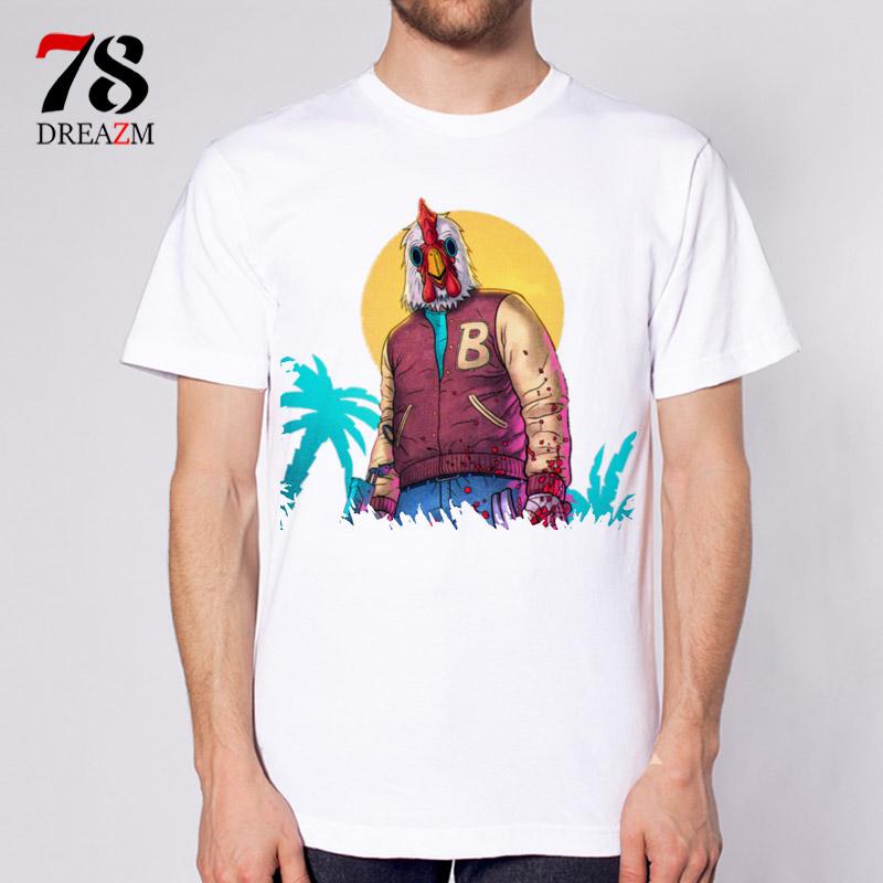 

Горячая линия Майами, мужская футболка, одежда, мужская футболка с принтом, топ с круглым вырезом XXXL белый