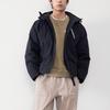 Converse Down Jackets Men's Dark Blue Hooded Moderate Puffer Jacket MCJ118-023