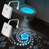 Toilet Night Lights, USB Rechargeable LED Bowl Projection Lighting with Motion Sensor, Cool Fun Bathroom Accessory - Unique & F