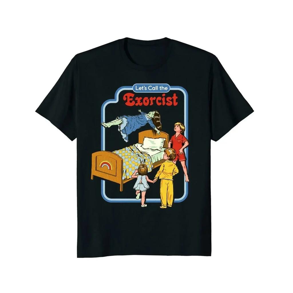 Let's Call The Exorcist Retro Games Graphic T-Shirt 100% Cotton O-Neck Summer Short Sleeve Casual Mens T-shirt Size S-3XL