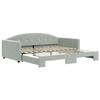 VidaXL Lit de jour avec lit gigogne gris clair 100x200 cm velours 3197308