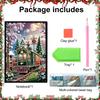 Christmas Winter Diamond Painting Diary Book with 4Pcs Bookmark Rhinestone Art Painting Notebook Kit Holiday Birthday Gift