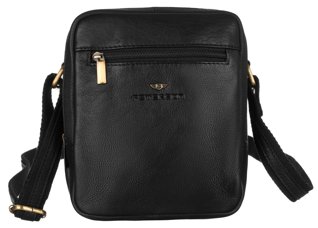 Men's messenger bag made of natural leather - Peterson