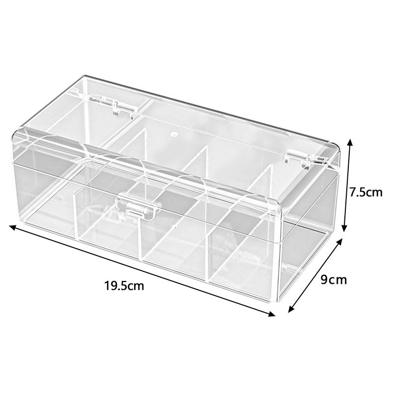 1Pcs Kpop Photocard Storage Box Transparent Photo Card Organizer Compartment Flip Box Card Case Protector Container