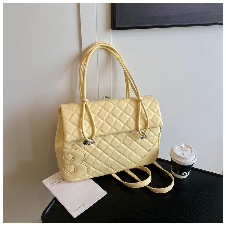 Large capacity diamond shoulder bag women's new fashion versatile commuter tote bag handbag simple backpack