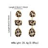 Geometric Oval Square Leopard Print Drop Earrings for Women Ladies Trendy Street Style Exaggerated Pendant Earrings Jewelry Gift