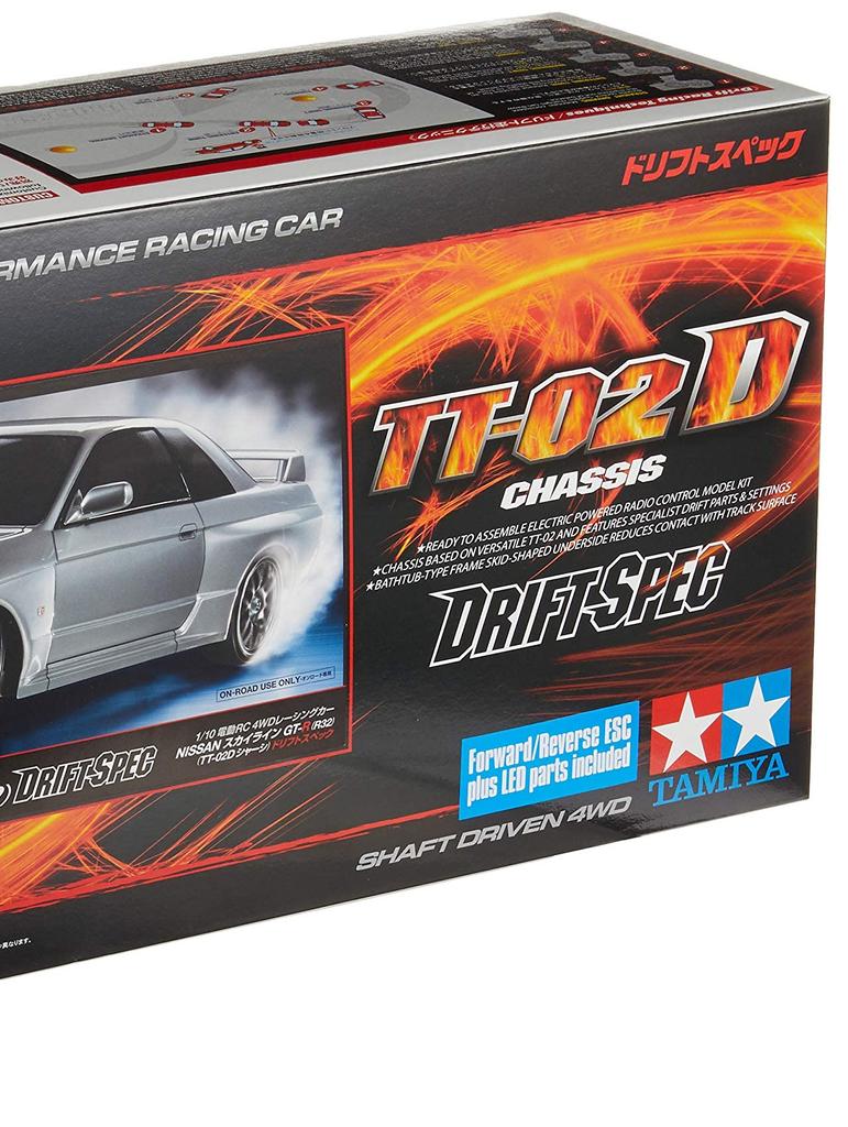 Tamiya Scale Electric Car Series 651 Nissan Skyline Chassis Drift Spec 58651 1/10 R/C No. GT-R (R32) TT-02D
