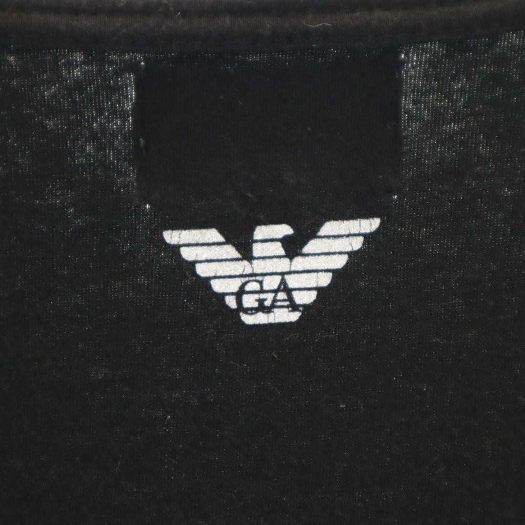 Emporio Armani made in Japan Short sleeve V neck T-shirt XL black Men's Used