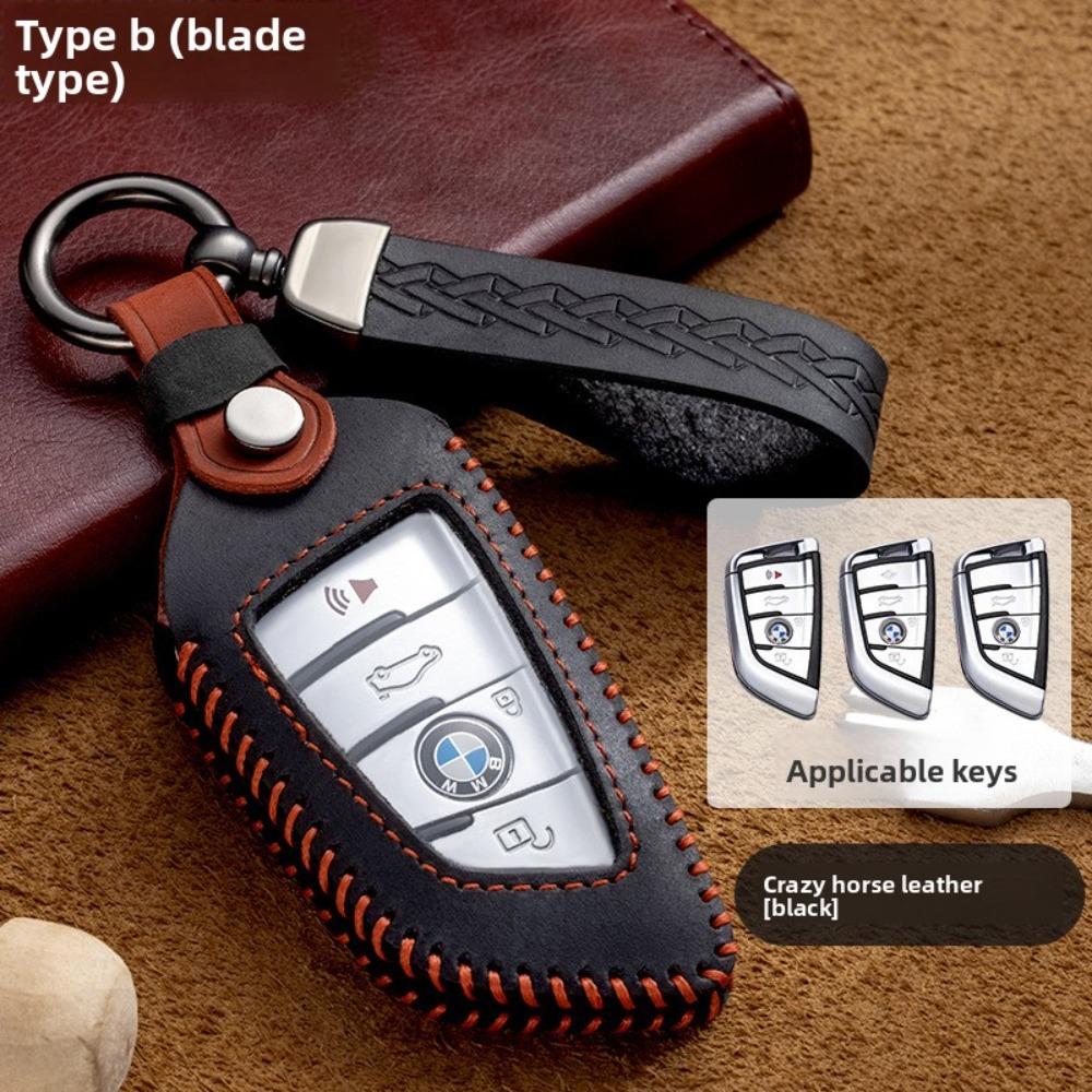 Genuine Leather for BMW Key Cover for 1 3 5 7 Series X1 X3 X4 X5 X6 Blade 525320li Smart Key Case