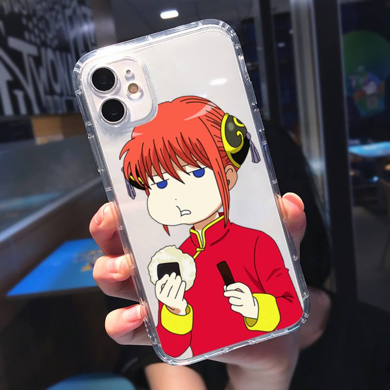 Kagura Gintama Anime lustige Telefon Fall Transparent weiche Für iphone 12 11 13 7 8 6 s plus x xs xr pro max mini