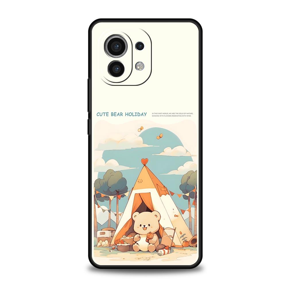 Cute Cartoon Dog Seaside Rabbit Phone Case For Xiaomi Mi 17 15T 15 14 14T 13T 12T Pro 12 13 Lite 5G 11T Poco X6 X7 X5 Pro Cover