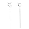 Simple Blade Chain Ear Cuff Earrings Long Minimalist Dangle Earrings Versatile Statement Ear Jewelry