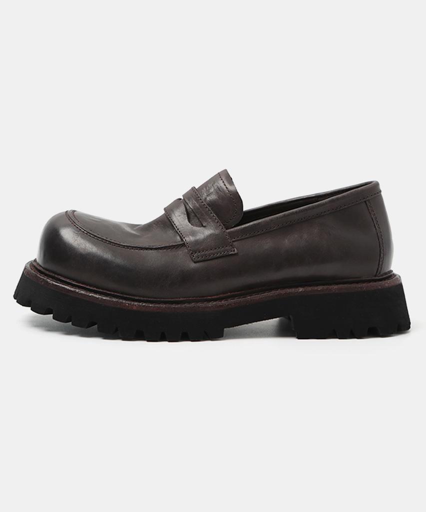 Wetheroad Wtrd2621 Hannibal Tumble Wash Heavy Loafers Brown