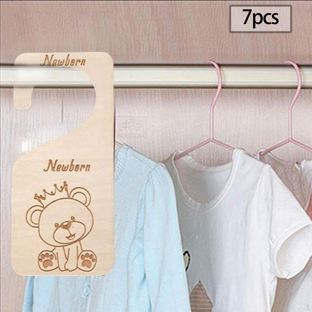 7 Piece Adorable Closet Baby Size Dividers Organizer Infant Wardrobe