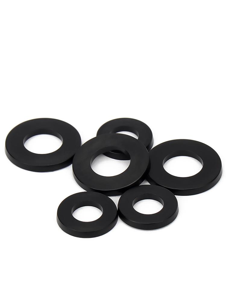 Black Nylon, Rubber, and Plastic Insulation Washers – Flat Round Gasket In Multiple Sizes (M2-M10)