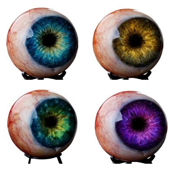 Realistisch Gotisch Oogbol Ornament Levensgetrouw Horror 3D Oog Beeldje Eng Donkere Fantasie Stijl Bureau Decoratie voor Halloween Huisdecoratie