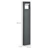 Garden Lamp, Path Light, Post Light with LEDs, Weather-Resistant, 16cm x 5cm x 90cm, Dark Grey