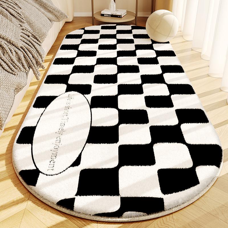 Modernes Karomuster Imitation Kaschmir Teppich Wohnzimmer Sofa Schlafzimmer Teppich Nachttisch Teppich Weich und bequem