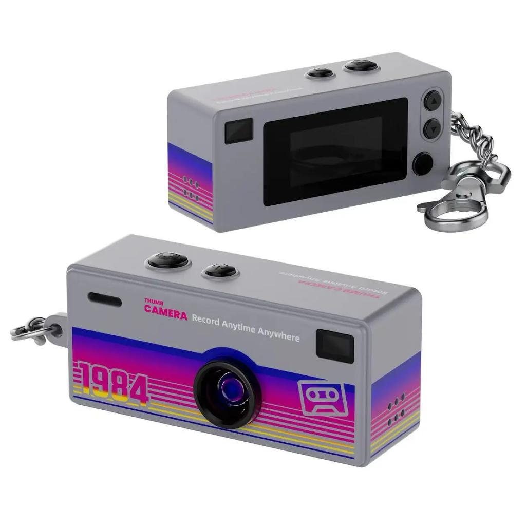 Mini Keychain Thumb Camera with 1080P HD Video Recording and 130 Degree Wide Angle Lens TFT LCD Display Screen for Students 2025