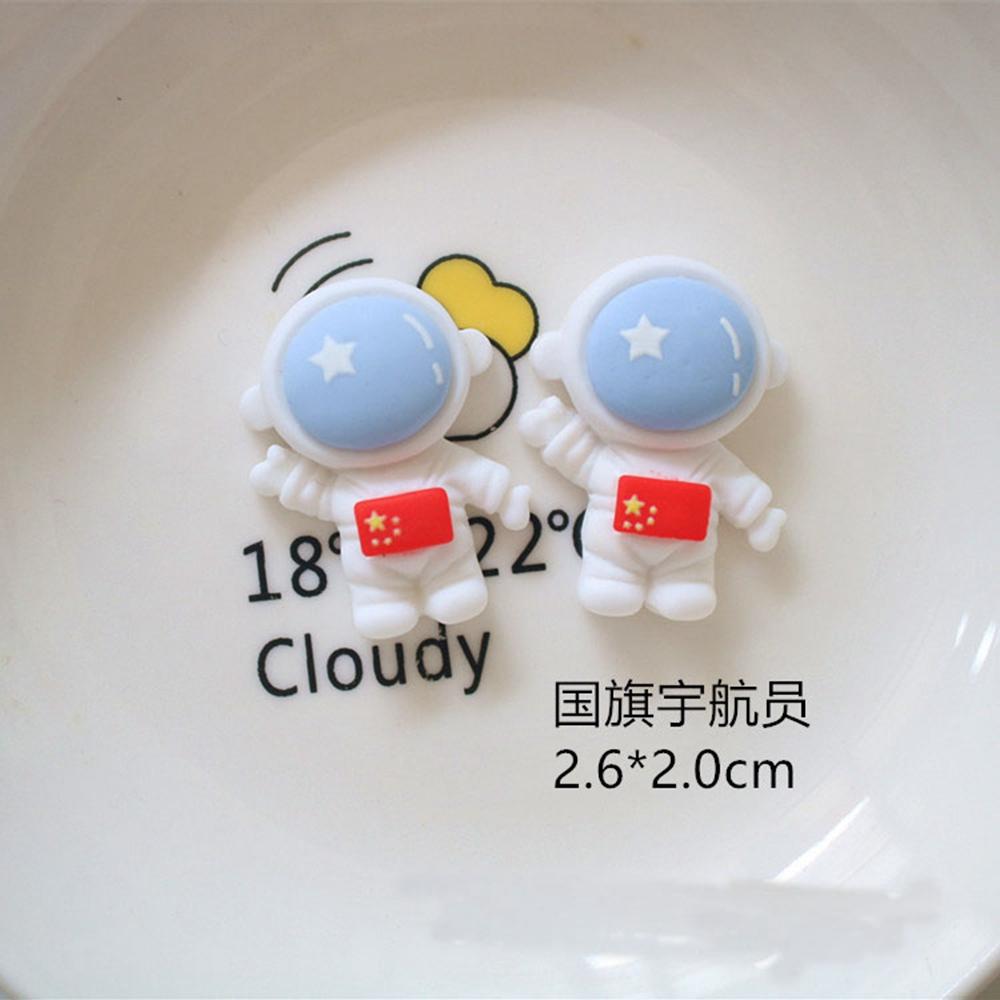 10Pcs New Cute Resin Mini Cartoon Rocket Astro Planet Series Flat Back Manicure Parts Embellishments For Hair Bows Accessories