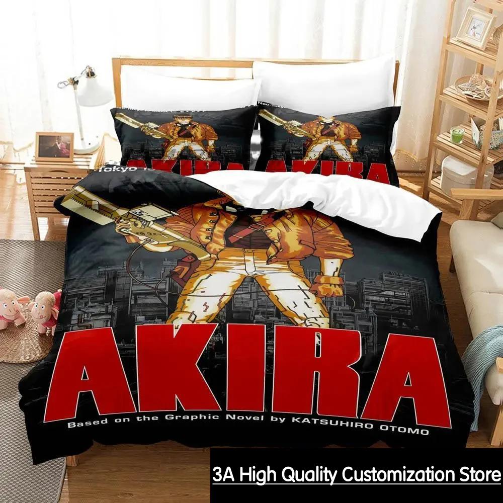 

3D Print Akira Anime Bedding Set Double Twin King Duvet Cover Comforter Pillowcase Boys Girls Adults Bedroom EU Single(135*200cm)3pcs