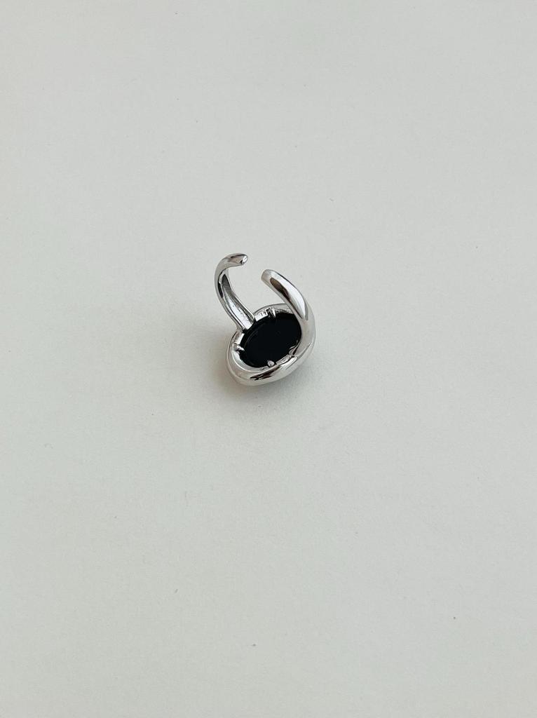 Black Zircon Women's Retro Fashion Adjustable Ring - Celebrity Style Index Finger Accessory