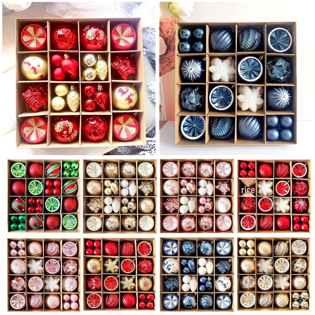 6cm Electroplated Shiny Irregular Christmas Tree Ball Set