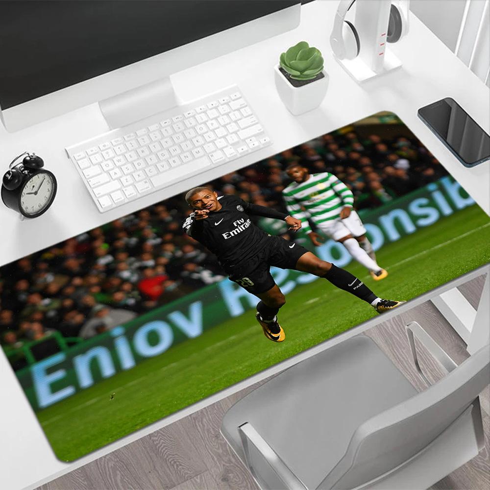 Football Player Celebrates Victory Large Mouse Pad Gamer Mousepad Study Desk Mat Non-Slip Rubber Base Office Desk Accessory