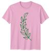 Hand Drawn Leaves TShirt Botanical Art Gardening Birthday Gift For Him And Her